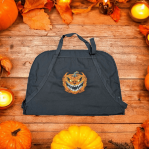 Devil Pumpkin Embroidered Apron