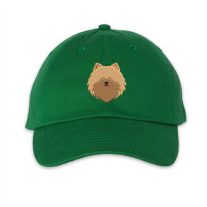 Embroidered Pomeranian Cap Design