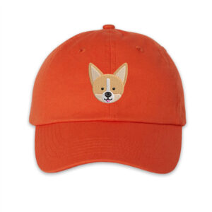 Embroidered Corgi Cap Design