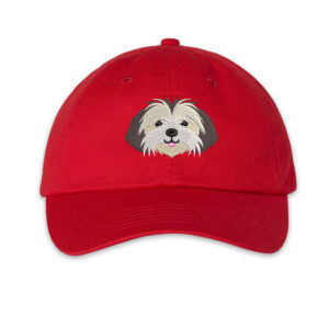 Embroidered Shih Tzu Cap Design