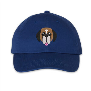 Embroidered Saint Bernard Cap Design