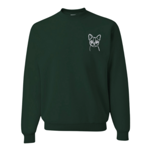 Boston Terrier - Embroidered Design - Hoodie and Crewneck
