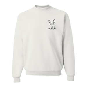 French Bulldog - Embroidered Design - Hoodie and Crewneck
