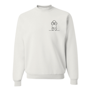 Poodle - Embroidered Design - Hoodie and Crewneck