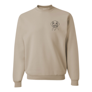 Vizsla - Embroidered Design - Hoodie and Crewneck