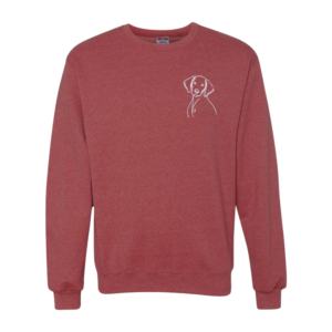 Weimaraner - Embroidered Design - Hoodie and Crewneck